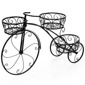 Ozdobny stojak na doniczki w kształcie roweru