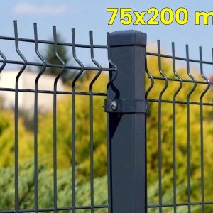 Panele ogrodzeniowe 250cm/123cm/3mm - 75x200mm - antracyt, brązowe, czarne, szare, zielone