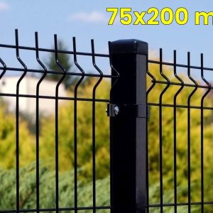 Panele ogrodzeniowe 250cm/123cm/4mm - 75x200mm - antracyt, brązowe, czarne, szare, zielone