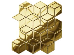 MOZAIKA SZKLANA ROMB DIAMOND ZŁOTA GOLD METALIC