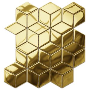 MOZAIKA SZKLANA ROMB DIAMOND ZŁOTA GOLD METALIC
