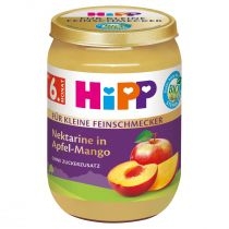 Hipp. Jabłka z nektarynką i mango od 6. miesiąca zestaw 6 x 190 g. Bio