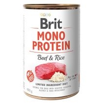 Brit. Mono protein beef & rice wołowina karma mokra dla kotów 400 g[=]