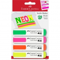 Faber-Castell. Markery do tkanin. Neon 4 kolory