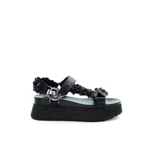 Damskie sandały czarne. LIU JO SA4143 EX074 S1013