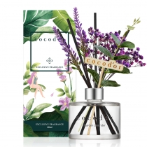 Cocodor. Dyfuzor zapachowy z patyczkami i prawdziwymi kwiatami. Flower. Lavender. Garden. Lavender. PDI30420 200 ml