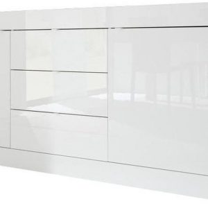 Komoda. Basic 210 x 43 x 86 cm, 3 szuflady, 2 drzwi, biały mat