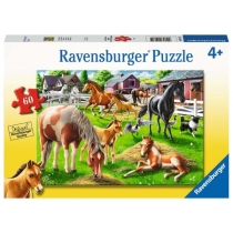 Puzzle 60 el. Szczęśliwe konie. Ravensburger