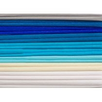 Happy. Color. Bibuła marszczona. MIX niebieski, 8 kolorów, 25x200 cm, 10 rolek 25 x 200 cm niebieski 10 szt.