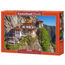 Puzzle 500 el. Widok na. Paro. Taktsang, Bhutan. Castorland