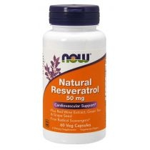 Now. Foods. Natural. Resveratrol 50 mg. Suplement diety 60 kaps.