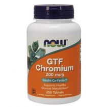 Now. Foods. GTF Chromium - Chrom. GTF 200 mcg. Suplement diety 250 tab.