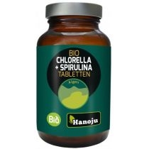 Hanoju. Spirulina. Chlorella 400 mg. Suplement diety 300 tab. Bio