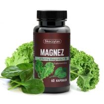 Skoczylas. Magnez 4 formy - szpinak, jarmuż Suplement diety 60 kaps.