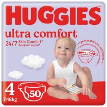 Huggies. Pieluchy. Jumbo 4 Ultra. Comfort (7-18 kg) 50 szt.