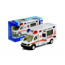 Ambulans z napędem, światłem i dźwiękiem 1:48 Leantoys
