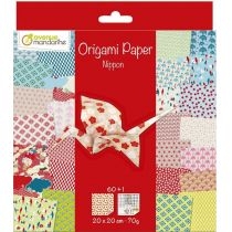 Avenue. Mandarine. Papier origami. Nippon 20 x 20 cm 60 kartek