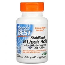 Doctors. Best. Stabilized. R-Lipoic. Acid 200 mg. Suplement diety 60 kaps.