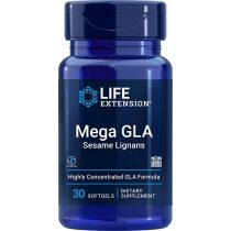Life. Extension. Mega. GLA z. Lignanami. Sezamowymi. Suplement diety 30 kaps.