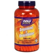 Now. Foods. Arginine 500 mg + Ornithine 250 mg. Suplement diety 250 kaps.