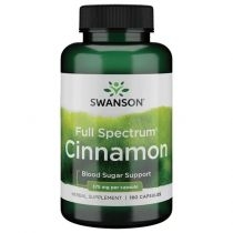Swanson. Full. Spectrum. Cinnamon 375 mg. Suplement diety 180 kaps.