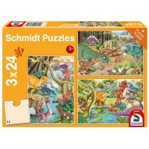 Puzzle 3x24 Dinozaury. Schmidt