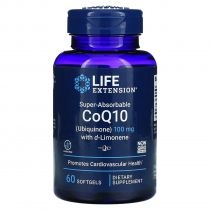 Life. Extension. Koenzym. Q10 Ubichinon 100 mg + D-Limonen 100 mg. Suplement diety 60 kaps.