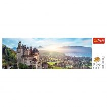 Puzzle panoramiczne 1000 el. Zamek. Menthon, Francja. Trefl