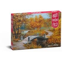 Puzzle 1000 el. Autumn in an old park. Cherry. Pazzi