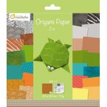 Avenue. Mandarine. Papier origami. Zoo 20x20 cm, 60 arkuszy