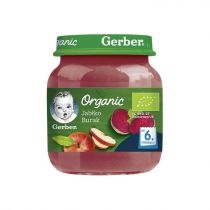 Gerber. Organic. Deserek jabłko burak dla niemowląt po 6 miesiącu 125 g. Bio