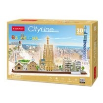 Puzzle 3D 186 el. City. Line. Barcelona. Cubic. Fun