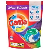 Gama (detergenty) Kapsułki do prania tkanin uniwersalne czarnych i kolorowych 4in1 Smart choice colors & darks