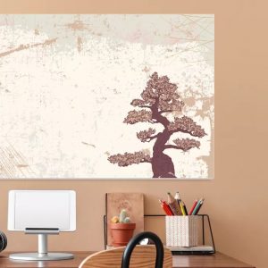 Tablica suchościeralna drukowana 085 drzewo bonsai