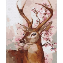 Malowanie po numerach. Wiosenny jeleń 40 x 50 cm