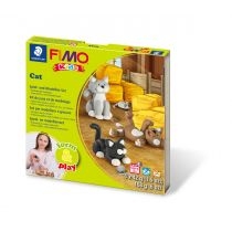 Staedtler. Zestaw masy plastycznej. FIMO Kids. Form&Play - Koty, 4x42