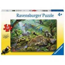 Puzzle 60 el. Zwierzęta z lasu tropikalnego. Ravensburger