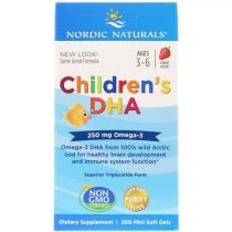 Nordic. Naturals. Childrens. DHA 250 mg. Suplement diety 360 kaps.