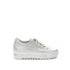 Damskie sneakersy srebrne. Gabor 46.496.22