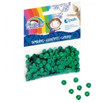 Fiorello. Confetti cekiny kółko zielony