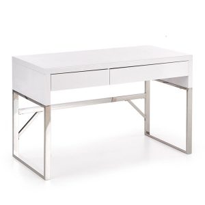 B32 białe biurko w stylu glamour