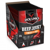 Jack. Links. Suszona wołowina protein. Beef. Jerky. Sweet&Hot. Zestaw 10 x 25 g[=]