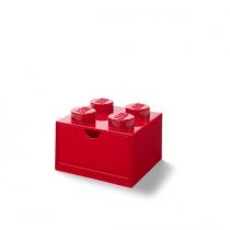 Szufladka na biurko klocek. LEGO Brick 4 Czerwona