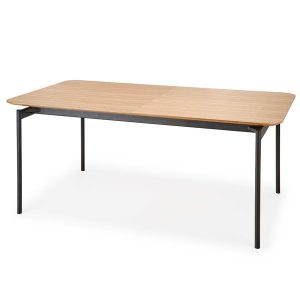 Stół rozkładany. Clever 170-250x100 cm, dąb naturalny, czarny w stylu vintage