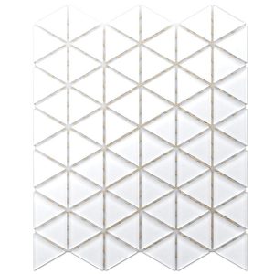 MOZAIKA SZKLANA TRIANGLE BLANKET BIAŁA WHITE