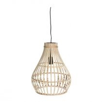 H&S Decoration. Lampa sufitowa pleciona bambus naturalna