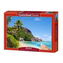Puzzle 3000 el. Tropical. Beach, Seychelles. Castorland