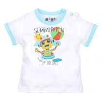 Nini. T-shirt niemowlęcy z bawełny organicznej dla chłopca 30 miesięcy, rozmiar 98