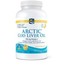 Nordic. Naturals. Arctic. Cod. Liver. Oil. Lemon. Suplement diety 180 kaps.