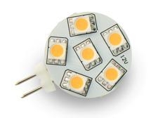 Żarówka. LED - 6 - SMD5050 - G4 - 12V - 1,2W - biały ciepły. LE